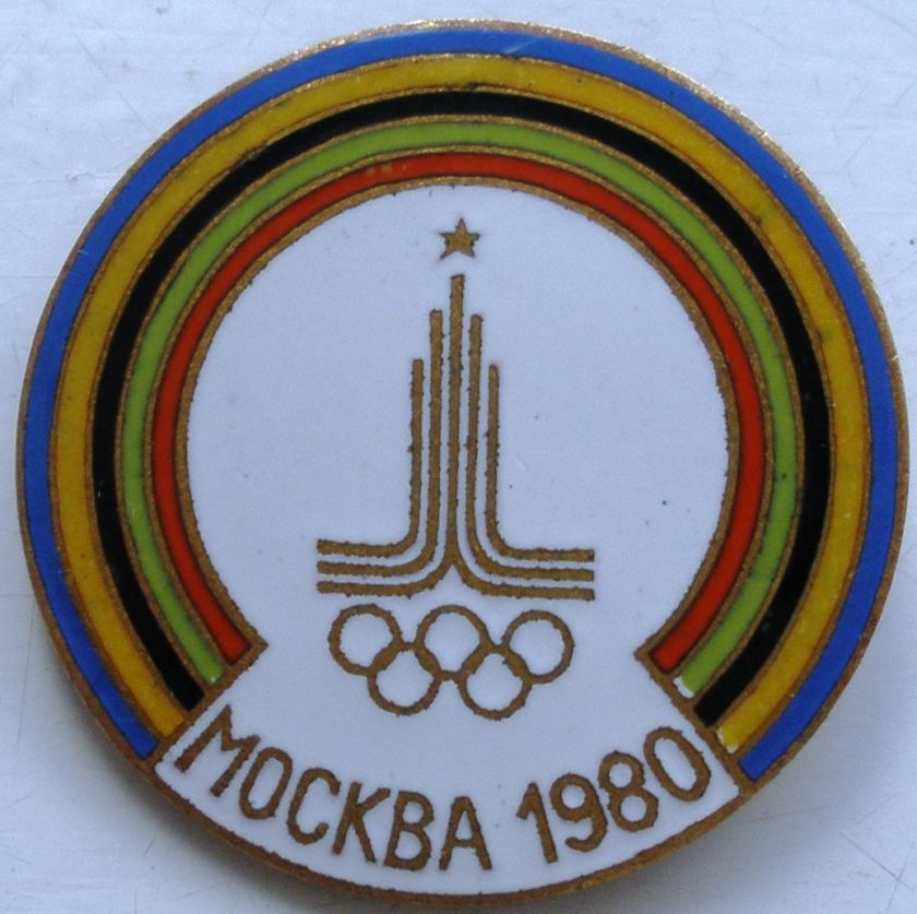 1980 Moscow Olympic Game LOGO Vintage Enamel pin badge  