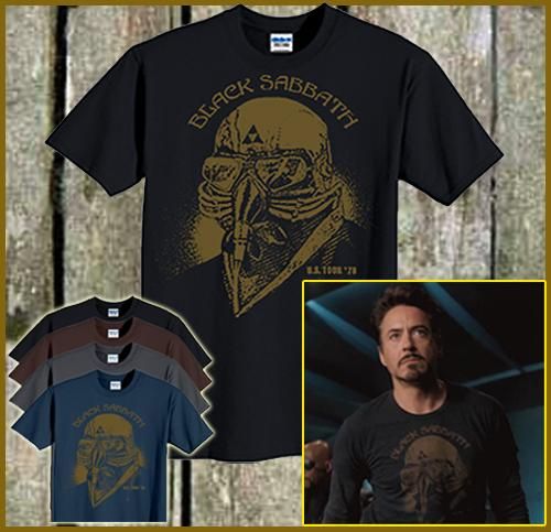 Black Sabbath Iron Man T Shirt Tony Stark Robert Downey Jr The 