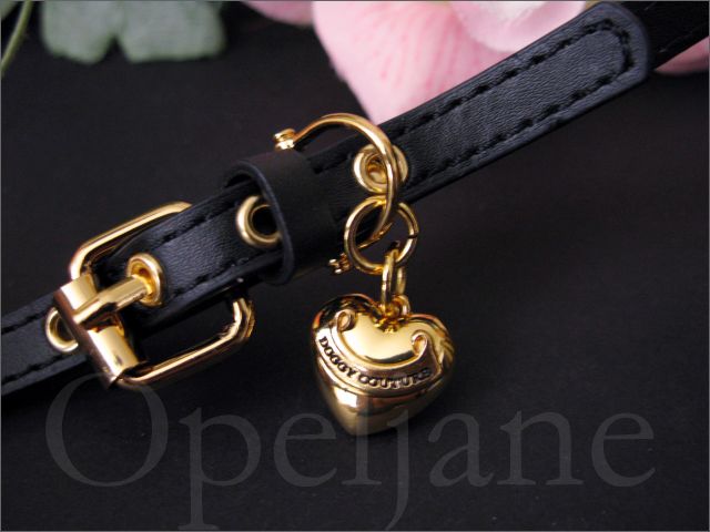 100% AUTHENTIC New Juicy Couture Uptown Chain Dog Collar & Leash Set 