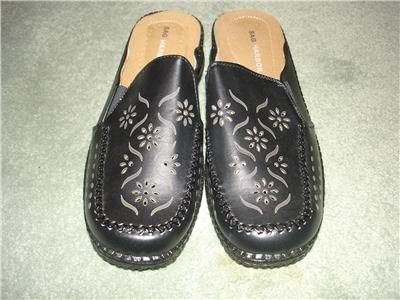 NEW Sag Harbor Black Mules Shoes Womens 7.5 7 1/2   8 M  