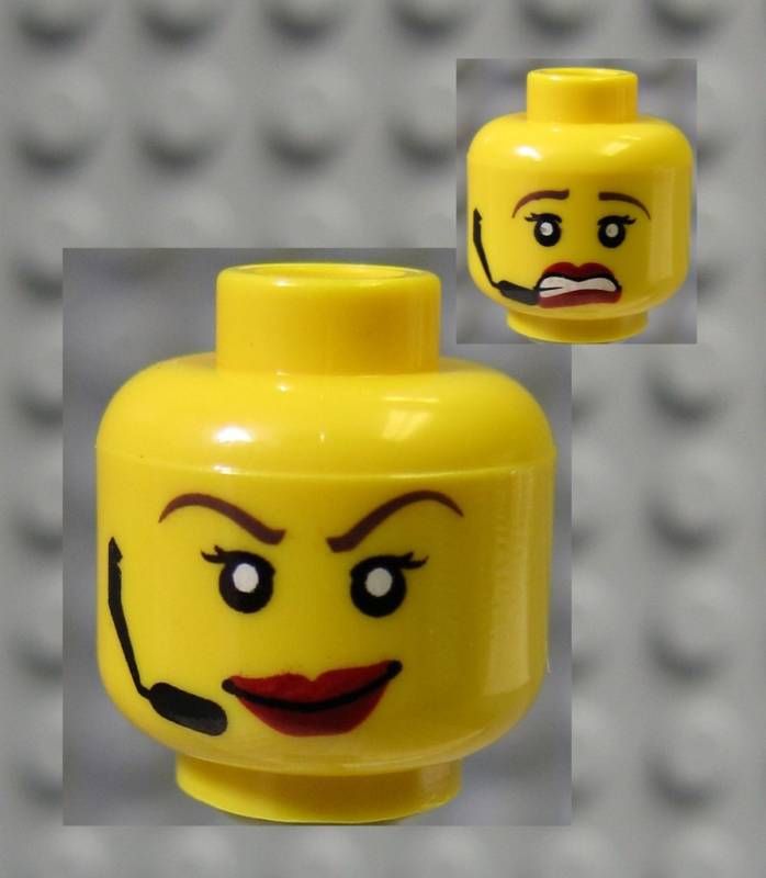 Lego Female MINIFIG HEAD Woman agents girl police  