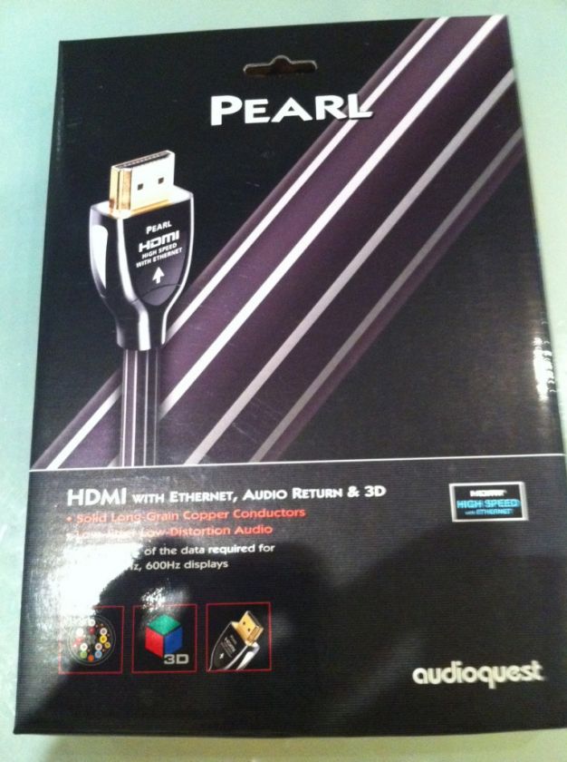 AudioQuest Indulgence Series PEARL 2M 2 Meter 6 .6 Feet FT HDMI Cable 