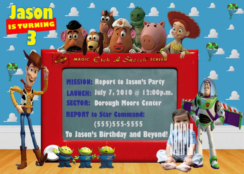 TOY STORY CUSTOM BIRTHDAY INVITATIONS  