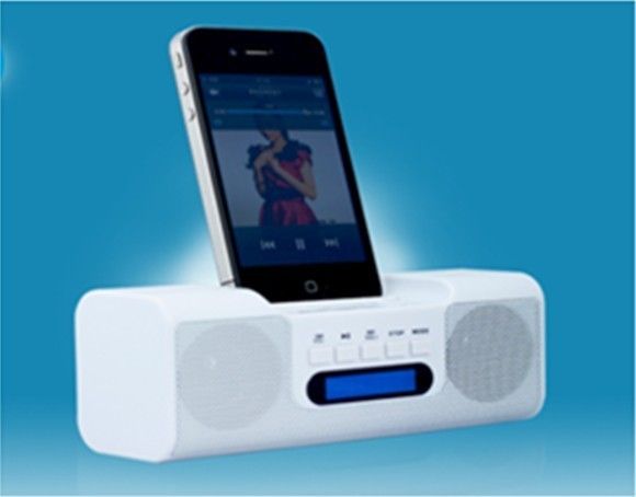 Mini Portable iPod Speaker 4 iPhone  player USB TF Card FM LCD 