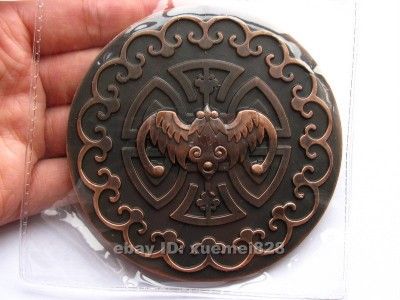 Valuable 2012 China Year of the Dragon Red Copper Big Medal 90mm With 
