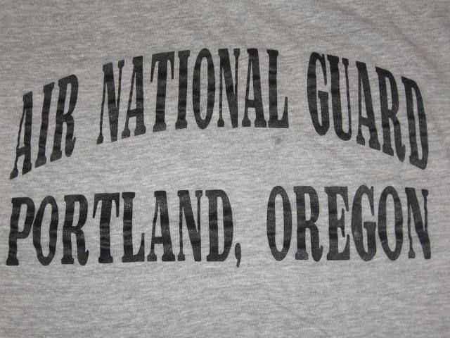   70s RAYON TRI BLEND AIR NATIONAL GUARD PORTLAND OREGON T Shirt LARGE