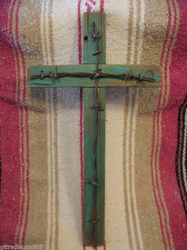 Cross, Rustic Wooden w/Barbed Wire, 9 x 16   No. 01  