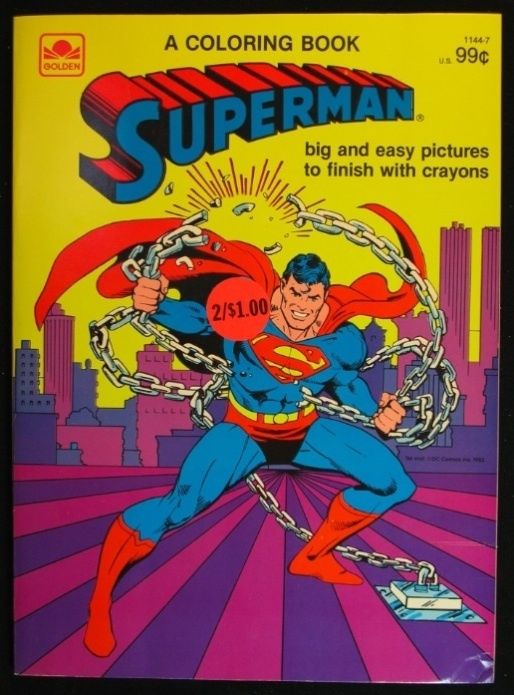 SUPERMAN COLORING BOOK 1983   UNUSED  