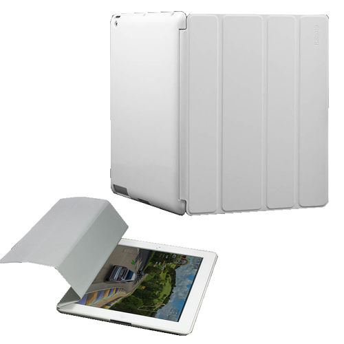 Magnetic Smart Front Cover + Back Case for Apple iPad 2  