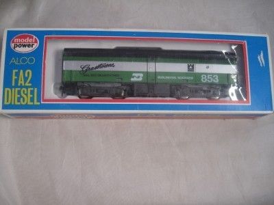 Vintage Model Power Alco FA2 Diesel GrassTowne Burlington Northern 853 