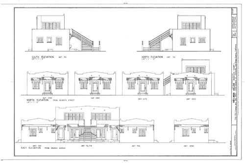  Bungalow cottage and duplex, architectural plans blueprints  